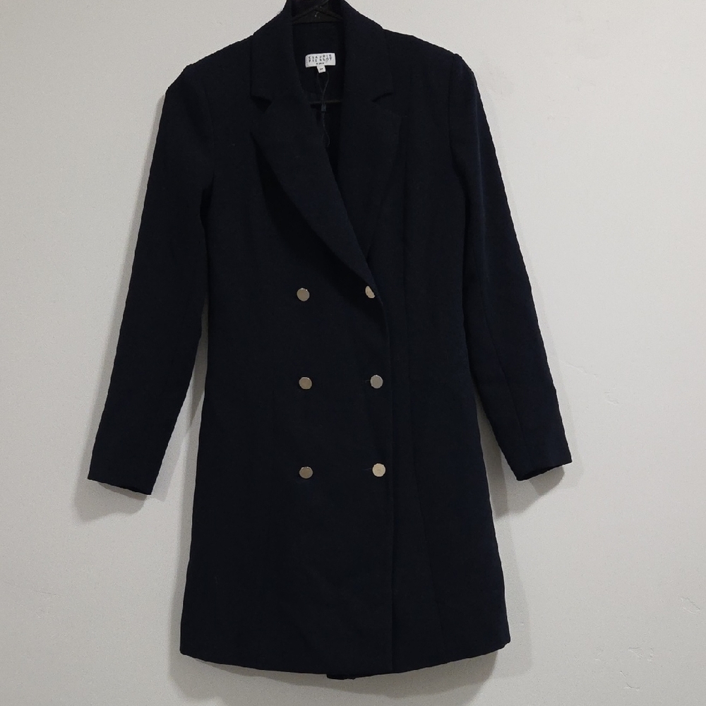 Claude Pierlot Classic Dark Navy Trench Coat Dress